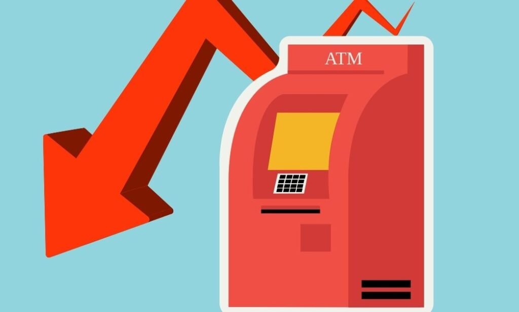 Decreasing number of ATM's as people become cashless